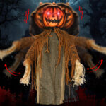 5.8ft Halloween Decorations Outdoor Life Size Animatronics Pumpkin Ghost, Sound-Actived Party Decor with Creepy Sound , Scary Haunted House Props for Garden Yard Lawn - Image 16