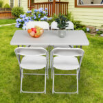 4ft Foldable Lift Patio Plastic Table White SAME AS 21616655 - Image 29