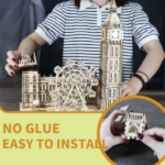 3D Wooden Puzzle Big Ben Model Kits Desktop Clock DIY Building Blocks Creative Gift Home Decor for Family Unique Christmas Gift - Image 4