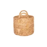 12" Round Bulrush Basket Planter - Image 3