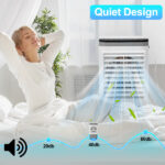 3 in 1 Portable Evaporative Cooler,720R,Indoor,Outdoor,461CFM Air Cooler with remote,Copper motor,5.28 Gal Water Tank & Scroll Casters, 4 Ice Packs,12H timer settings,Gray and White - Image 8