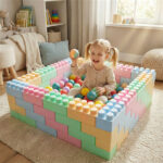 64 PCS Building Blocks Set for Toddlers 18+ Months, BPA-Free PP Educational Construction Toys - Image 2