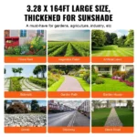 3.28*164FT Robust Garden Weed Material, Interlaced PP Weed Prevention Cloth, Pathway Material, Geotextile Material for Garden Design Ground Protection (Shipment from Walmart) - Image 4