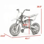 Pink 12V Kids Electric Ride On Motorcycle: with Twist Grip Throttle, Training Wheels, Rear Suspension & Music for Toddlers - Image 3