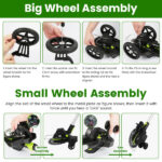 21V Electric Weed Edger Cordless String Trimmer Grass Mower Eater Bush Cutter with 16800RPM 2x 3000mAh Batteries 3.6-4.6FT Length 90° Rotatable Angle Saw Blade Steel Blade String Blade - Image 12