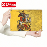 CIFbuy 1pc St. George Riding A Dragon Metal Wall" Plaque, 2D Flat Unframed Vintage Metal Sign 7.87*11.81 Inch, Metal Sign 7.87*11.81 Inch, Weatherproof Rustproof UV Metal Wall PlaikTok, Metal Wall PlaikTok, t Self-pickup Logiopics - Image 5