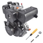 5HP 4-stroke Heavy Duty Single Cylinder Diesel Motor Engine 247CC/3600W (Black) - Image 2