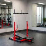 Heavy-Duty Red Vertical Leg Press Machine with Adjustable Leg, Back & Head Positions, 1" Standard Plate Compatible Strength Training Equipment - Image 4