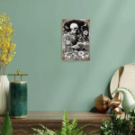 CIFbuy Vintage Retro Skeleton Reading Books Metal Tin Sign, Funny Floral Moon Pattern Rectangular Wall Art, Rectangular Wall Art, Waterproof Rustproof Unfram ikTok, ikTok, ngular Wall Art Self-n,ckup Logiopram - Image 6