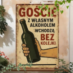 CIFbuy Vintage Polish Slogan Metal Sign 7.87x11.81 Inch, Retro Humorous Drinking Quotes Wall Art, 2D Flat Iron Home Bar Decor, Funny Dr TikTok, TikTok, y Dr Self-pickup Logiopics - Image 7