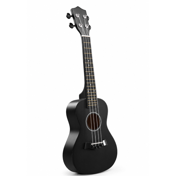 7a8e0909-d1b9-44e1-b48c-d2b20b7e3835.png 23in Linden wood body rosewood fingerboard ukulele, cotton bag, capo, strap, picks*2, tuner Strings Dust cloth - Image 1