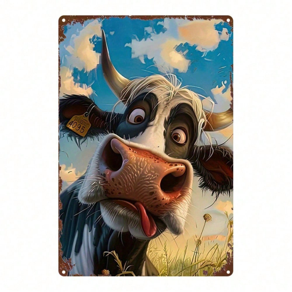 7a9798a6-9380-49e2-a256-e5d4de8ba02a.png CIFbuy 1pc Metal Bull Head Wall Art, 2D Flat Cartoon Animal Sign Decorative Painting For Living Room, Man Cave, Bedroom, Kitchen Home D TikTok, TikTok, nting For Living Room, Man Cave, Bedroom Self-pickup Logiopics - Image 1