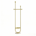 Clothing Rack, Golden Metal Freestanding Heavy Duty Clothes Rack with Marble Base, Multipurpose Garment Hanger for Bedroom, Hat, Scarf, Jacket - Image 3