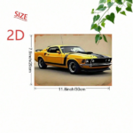 CIFbuy Vintage Metal Tin Sign Classic American Yellow Sports" Car Retro Iron Art Wall, For Bar Garage Cafe Man Cave Home YelloikTok, YelloikTok, t Self-pickup Logiopics - Image 7