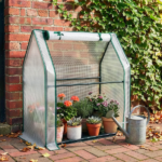 Mini Greenhouse with PE Cover, Indoor Outdoor Plant Gardening Green House for Garden Backyard, 36*18*33in, White - Image 8