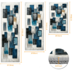 Three-piece kitchen rug set, non-slip and washable, abstract pattern kitchen hallway rug, soft and comfortable, suitable for sinks, floors, entrances, hallways and bathrooms. - Image 3