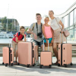 Non-TSA customs lock four-in-one PP trolley suitcase, available in 16in, 20in, 24in, and 28in sizes, in pink - Image 15