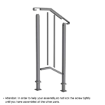 [Same Code 21862947 70638141]Artisasset Matte Black Outdoor 1st Tier Iron Handrail - Image 2