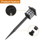 6pcs White LED Solar Lantern Torch Light Garden Landscape Lighting - Image 40