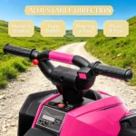 Pink 12V Electric Kids ATV – 4 Wheeler Ride On Toy with Dual Motors, 3.7 MPH Top Speed, Music & Headlights - Image 7
