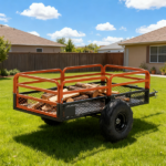 1500LBS Capacity 15 Cubic Feet Dump Cart Trailer, Heavy Duty Tow Behind Hauling & Dumping Wagon for ATV, UTV, Lawn Tractor and Garden Use - Image 16
