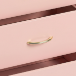 3-Drawer Chest with Faux Rose Gold Handles Drawer Dresser 22.05*12.99*25.98in Pink - Image 11