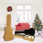 Replace 46540529 41" Folk Guitar Hardshell Carrying Case Fits Most Acoustic Guitars Microgroove Flat Yellow - Image 8