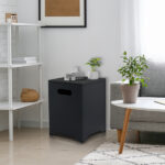 41*41*53.5cm Square Black Gas Storage Garden Iron Side Table - Image 11