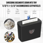Paper Shredder for Home Use,5 Sheets Small Crosscut Paper Shredder,P-4 Security Level with 2.38-Gallon Basket, 4-Mode Design-Durable & Fast and Jam Proof for Home Office Utilization - Image 4