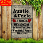 CIFbuy Vintage Metal Sign Auntie & Uncle Love Quote, Weatherproof" Weatherproof Rustproof Wall Decor, Red Heart Pattern 2D Flat Unframed Plaque, Heart Pattern 2D Flat Unframed Plaque, 7.87 Love Quote,ikTok, Love Quote,ikTok, t Self-pickup Logiopics - Image 2
