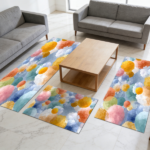 Three-piece kitchen rug set, non-slip and washable, abstract pattern kitchen hallway rug, soft and comfortable, suitable for sinks, floors, entrances, hallways and bathrooms. - Image 11