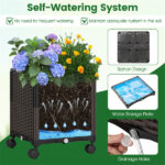 2-in-1 Garden Arch with Planter Boxes - Self-Watering System, 8 Lockable Wheels & PE-Coated Metal - Image 6