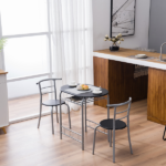 Same Code 67657426 PVC Breakfast Table (One Table and Two Chairs) Black - Image 39