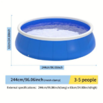 Inflatable swimming pool 244*63 butterfly inflatable coil mesh pool - Image 2