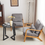 Low Arm Accent Chair - Light Gray Corduroy Upholstered Indoor Lounge Chair, Compact Single Seater with Sturdy Frame (330LBS Weight Capacity) - Image 25