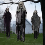 3 Pack Hanging Halloween Skeleton Ghosts Decorations, Grim Reapers for Best Halloween Outdoor Decorations - Image 9