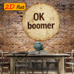 CIFbuy 2D Flat OK Boomer Round Sign 7.87x7.87 Inch, "" 7.87x7.87 Inch, Trendy Culture Decor for Study Dining Room Outdoor TikTok, Tok, temu Self-pickup Logidoics - Image 6