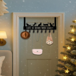 CIFbuy Whimsical Over-The-Door Cat Organizer: 8 Multi-Purpose Hooks for Wall or Door, Playful Yet Functional Home Storage, Key Hooks for Entryway, Bed(TikTok/temu self-pickup orders)