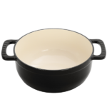 Cast iron 7.5QT cooking pot - Pure black - includes two silicone gloves - Enamel pot - Image 8