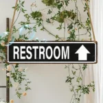 CIFbuy Rustic Wooden Bathroom Sign 4x16 Inches Wall Decor Plaque For Park Community Farmhouse Home Commercial Use (TikTok, temu pick-up service) - Image 6