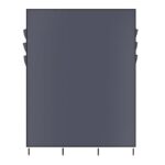 69" High-leg Non-woven Fabric Assembled Cloth Wardrobe Gray - Image 20