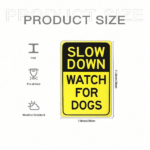 CIFbuy 1pc Slow Down Watch For Dogs Reflective Tin Sign, Sign, Vintage Weatherproof Metal Plaque, UV Protected Rust-Free, UV Protected Rust-Free, 8x12in Classic Easy For DogsikTok, For DogsikTok, UV Protected Rust-Free Self-Vickup Logiopasy - Image 2