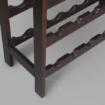 Solid Wood 18-Bottle Freestanding Wine Rack with Tabletop and Tray - Image 5
