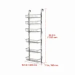 6-Tier Over the Door Pantry Organizer, Adjustable Hanging Storage Rack for Kitchen - Image 3