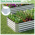 Galvanized Steel Raised Garden Bed 6×3×1 Ft Outdoor Planter Box for Vegetables Flowers Herbs - Image 9
