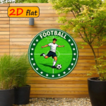 CIFbuy 1pc Retro Football Player Action Plaque, "" Retro Football Player Action Plaque, Player Action Plaque, 7.87x7.87in Soccer-Themed Aluminum Medal Sign TikTok, TikTok, temu emu Self-pickup LogiSiics - Image 5