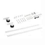 White 6ft Rustic Barn Door Mounting Kit – Sliding Hardware Set for Interior Home Use Hardware only, door not included - Image 2
