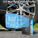 Portable Car Jump Starter with Air Compressor,150PSI Digital Tire Inflator,Car Battery Jump Starter (9.0 Gas/6.5L Diesel),Safe Clamps for Easy Use, Christmas Gift - Image 5