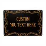 CIFbuy Custom Outdoor Metal Sign Black Lace Design Traffic Safety Warning Sign 8x12 Inches(TikTok, temu pick-up service) - Image 7