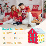 3D Puzzle Playhouse Mat for Kids 3+, 30.48×26.67×31.75cm EVA Foam Interlocking Mat with Alphabet Number Matching, Multi-Color - Image 13